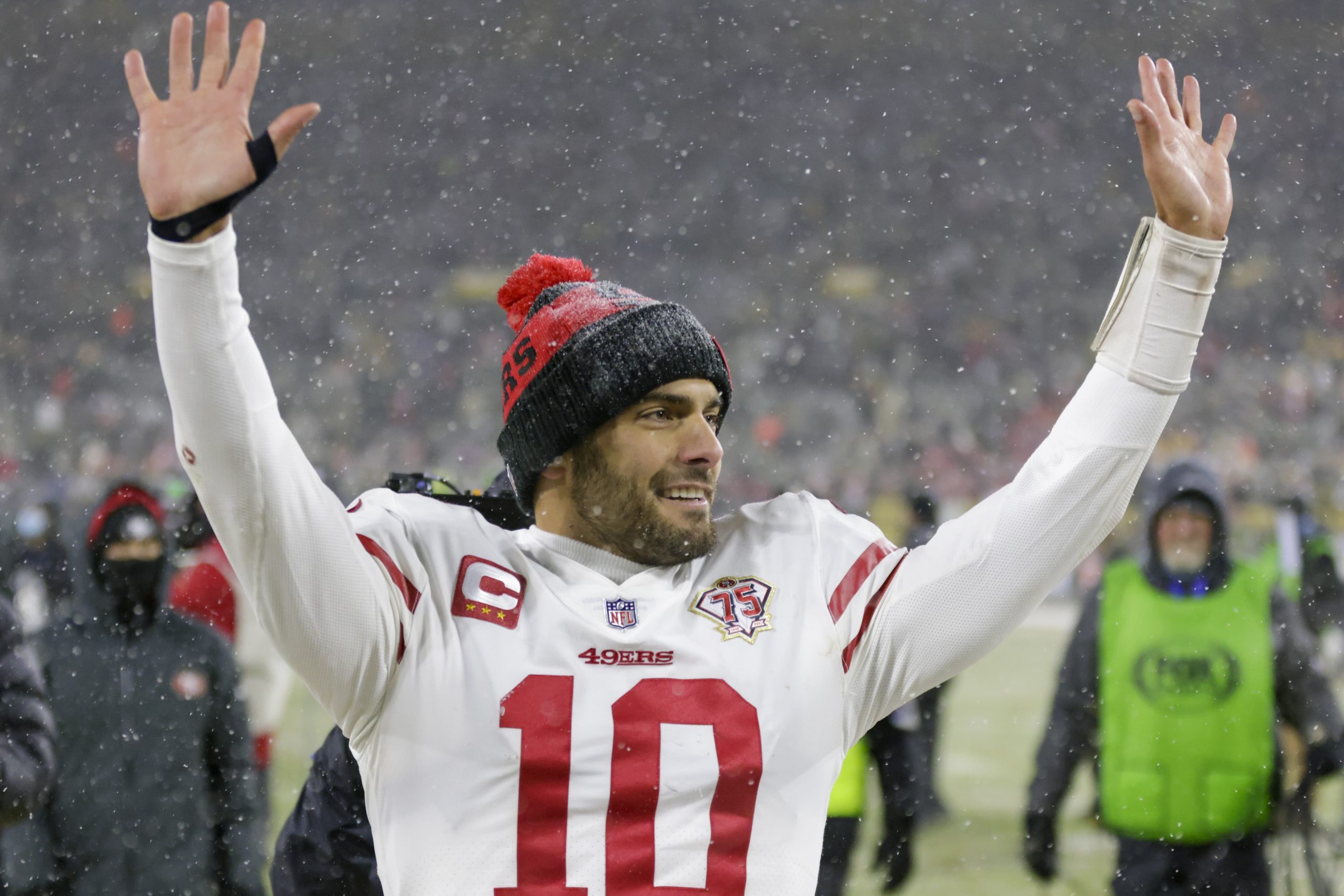 Jimmy Garoppolo Overheard Announcing ‘F–k the Packers’ in Postgame Birthday party Video