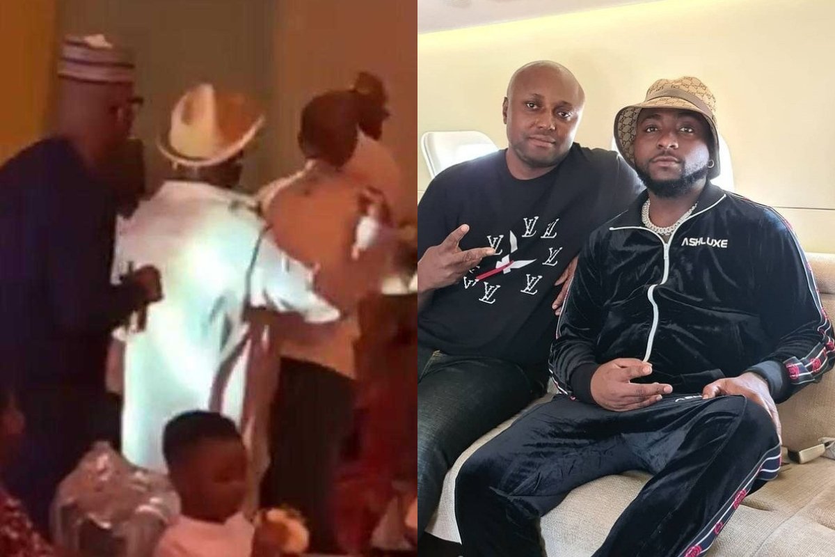 “This Existence Merely Invent Cash” – Reactions As Davido Offers Isreal DMW A Heavy Knock On The Head In Public (VIDEO)