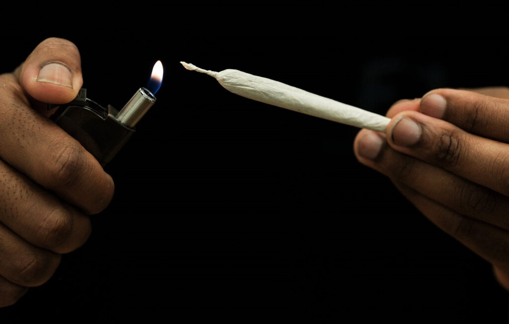 Five men docked for smoking marijuana in public