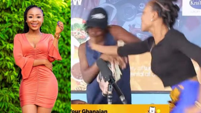 Moment Excited Akuapem Poloo Slapped An Upcoming Artiste For Pronouncing He Wants A One Evening Stand With Her