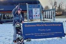 Look: Snowboarder spends 12 hours on Maine slopes to interrupt world file