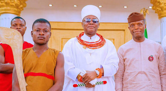Tinubu, Amaechi, others shivering over Osinbajo’s credentials: Oba of Benin