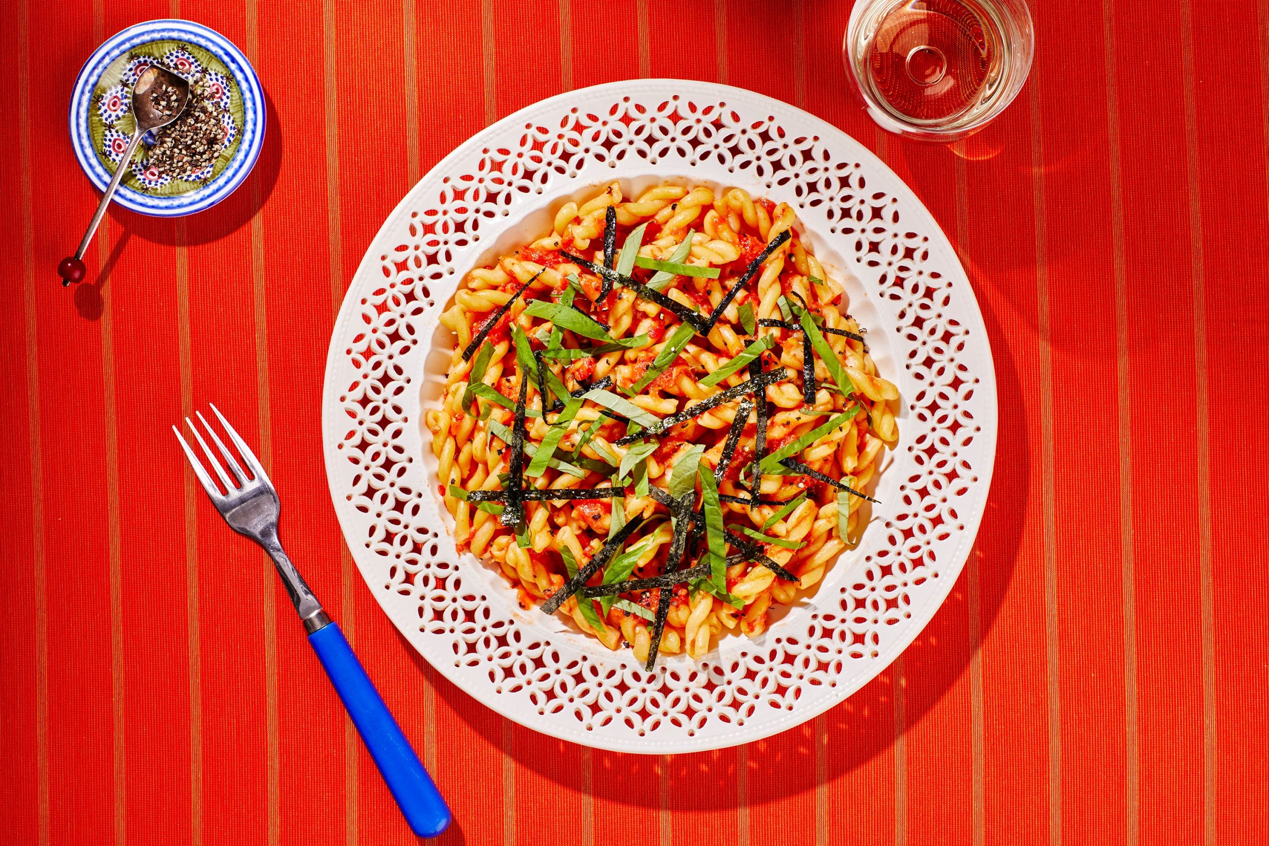 Grated Tomato and Miso-Butter Pasta