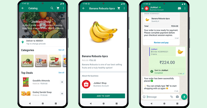 Meta Launches New ‘JioMart’ eCommerce Retailer for WhatsApp Customers in India