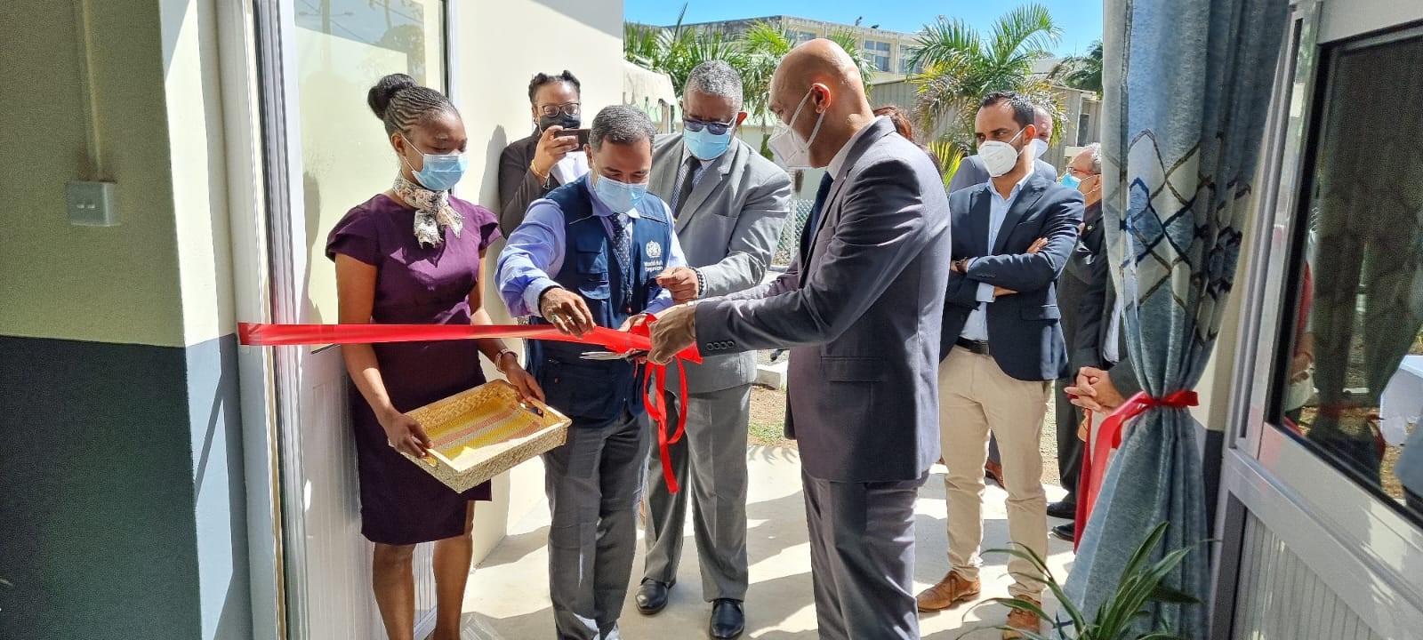 Opening of the COVID-19 Testing Centre in Rodrigues island with the collaboration and assist of the Ministry of Well being and Wellness, the World Well being Group and the Africa Reinsurance Company, funding-partner