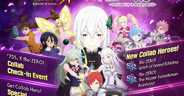 Re:Zero Collab Returns to The Seven Lethal Sins: Grand Cross Recreation