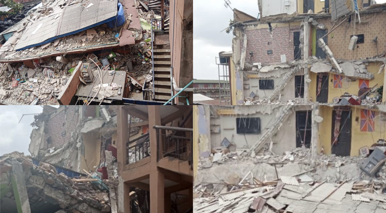 JUST IN: Three-storey constructing collapses in Lagos