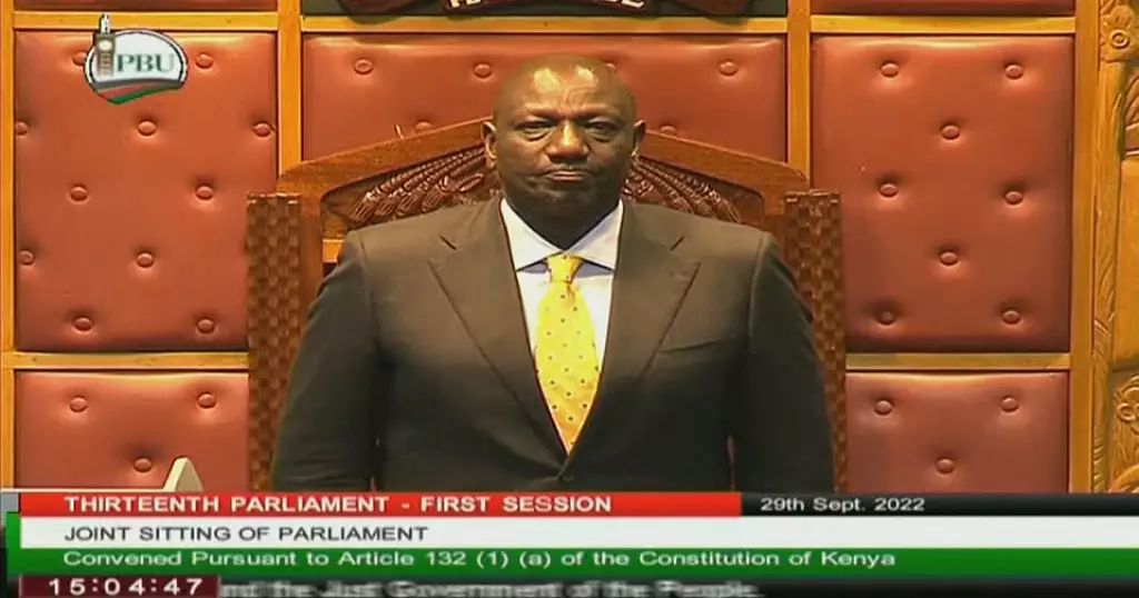 Not too long ago-elected Kenya President addresses Parliament