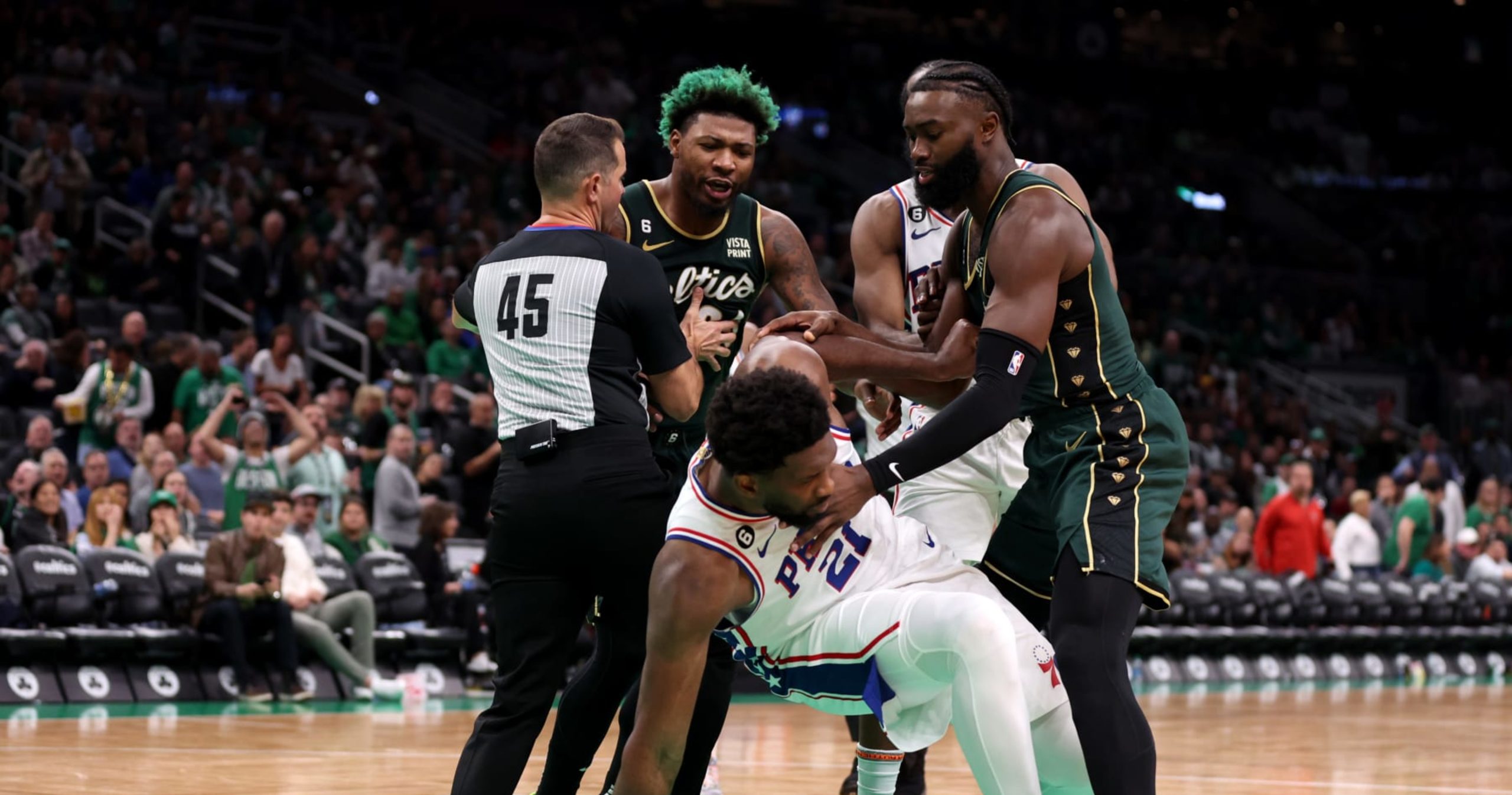 Celtics’ Marcus Sensible on Joel Embiid: I May’ve Cracked His Head Open, However I Did not