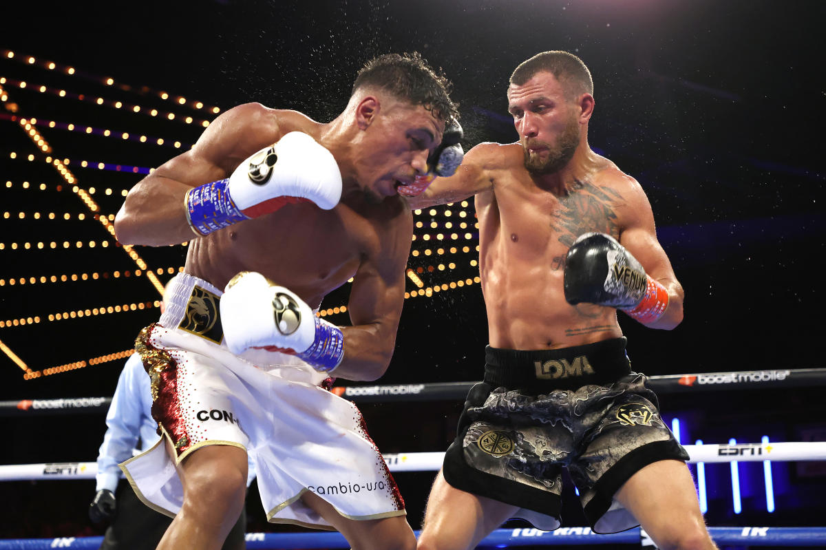 Vasiliy Lomachenko guts out choice victory over Jamaine Ortiz in long-awaited return to the ring