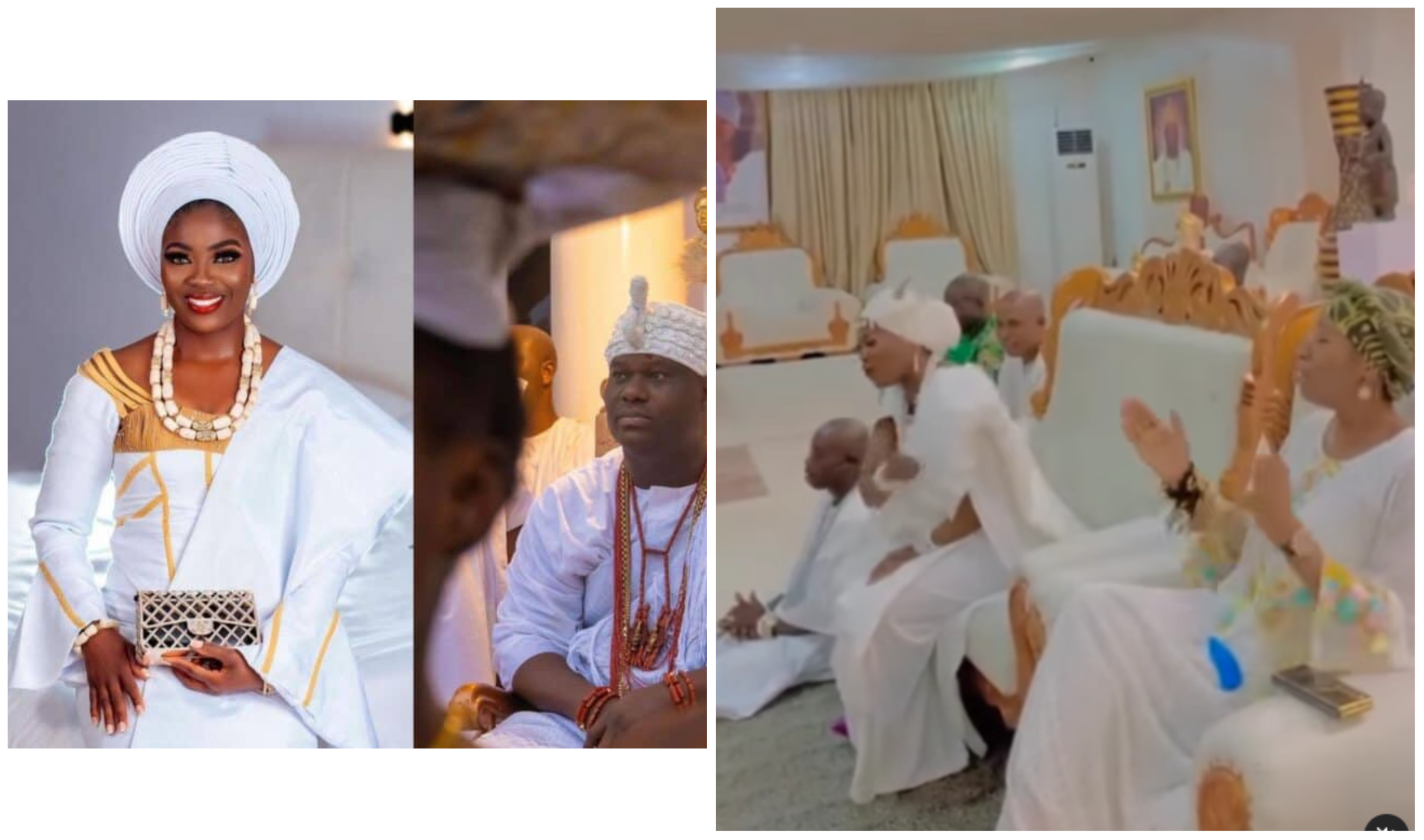 Ooni of Ife’s Queen, Ashley Ogunwusi invokes the gods to provide her a set of twins (video)