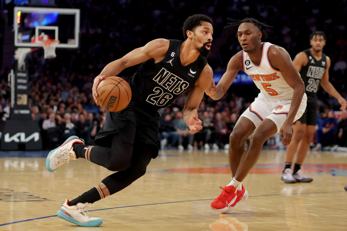 Nets’ Spencer Dinwiddie reacts to disappointing loss to the Knicks