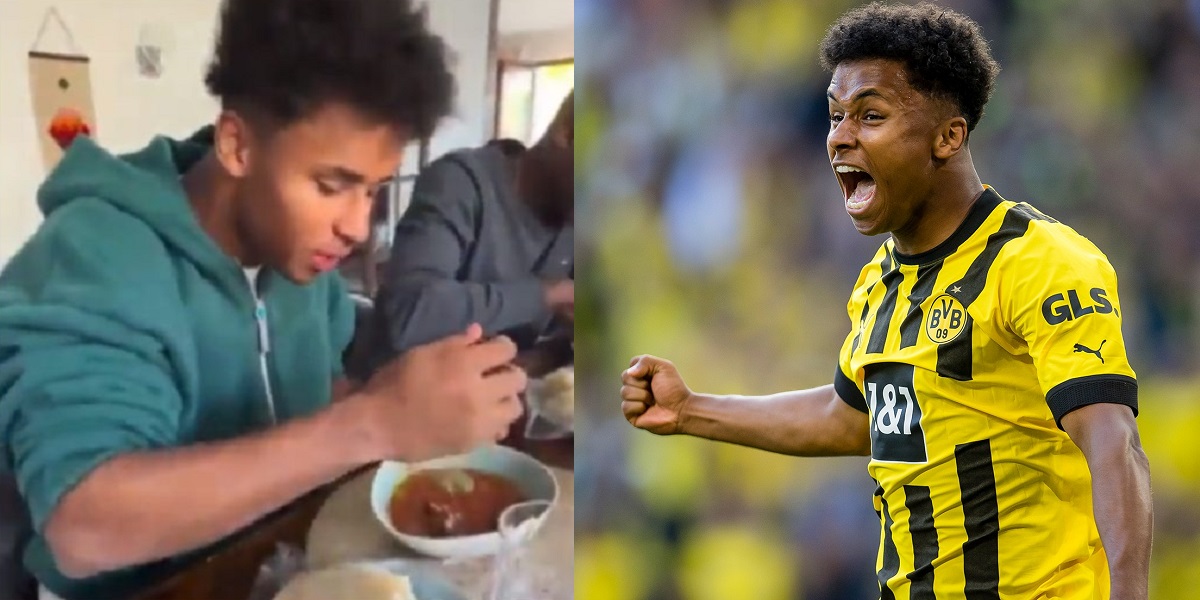 “Consuming fufu makes me run quicker” – Dortmund participant, Karim Adeyemi says after scoring successful aim towards Chelsea (video)