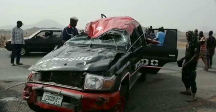BREAKING: Automobile Carrying Election Supplies To Lagos Crashes In Abuja (SEE Replace)