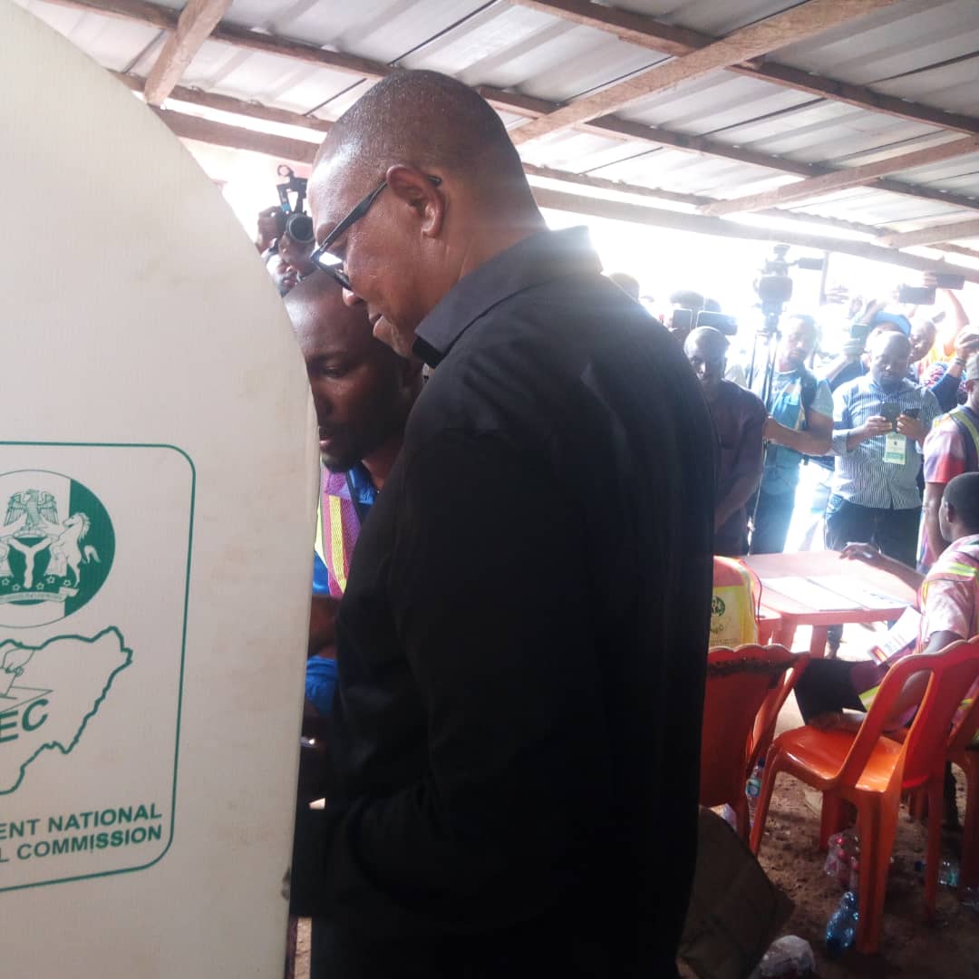 Nigeria Decides: Obi Votes, Expresses Hope Of Victory