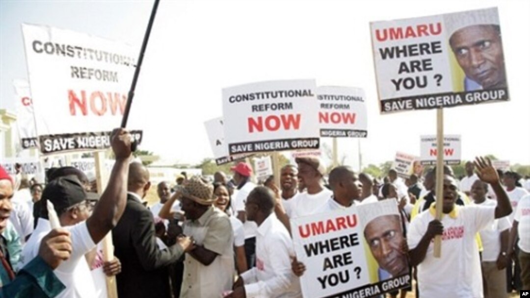 March 10: At present in Nigeria historical past, over 1000 activists staged a march in Abuja, demanding for public look of ailing ex-President Musa Yar’Adua