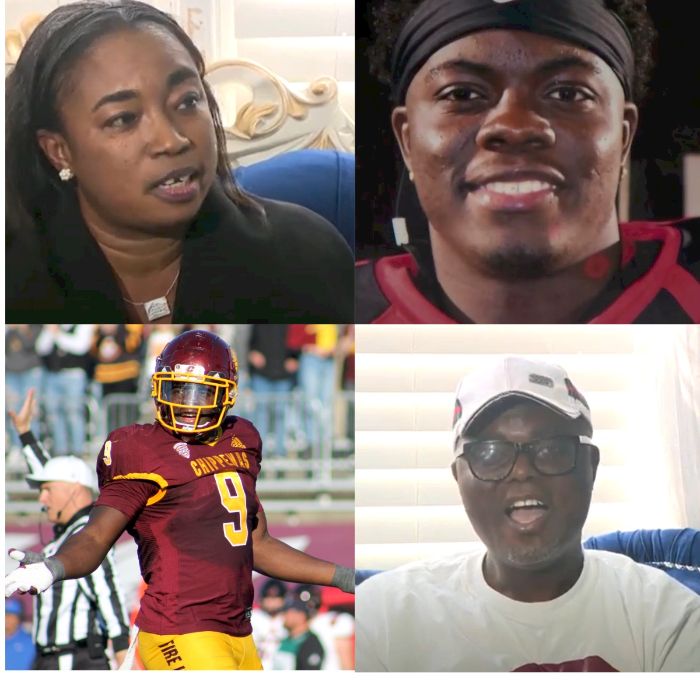 Ghanaian Couple In America Overjoyed As Their Son, Thomas Incoom Declares for 2023 NFL Draft – Watch Video