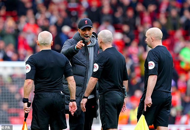 Replace: Liverpool coach, Jurgen Klopp charged by the FA for feedback relating to Paul Tierney following Liverpool’s 4