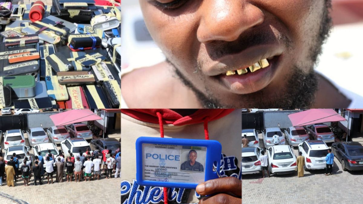 ‘Police Officer’ Amongst 43 ‘Yahoo Boys’ Arrested As EFCC Recovers 11 Unique Vehicles, Golden Enamel, iPhones, Others