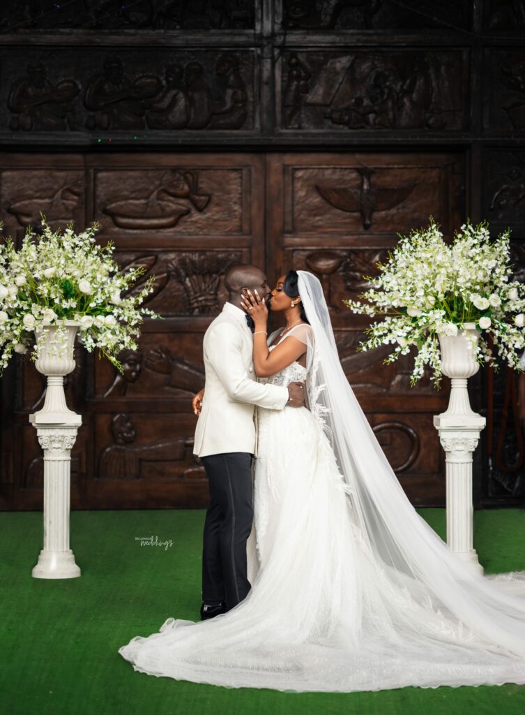 It’s a Stunning Cameroon-Nigerian Fairytale with Gloria and Ojay’s White Wedding ceremony!