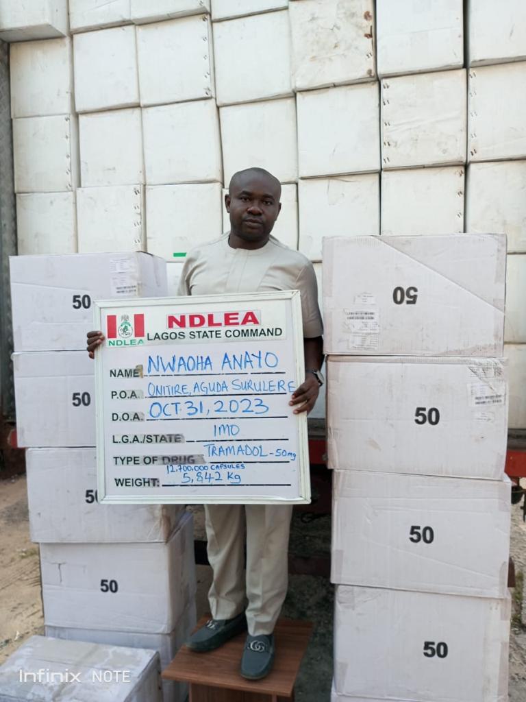 NDLEA Seizes N13bn Opioids in Lagos, Arrests Three Blind Traffickers