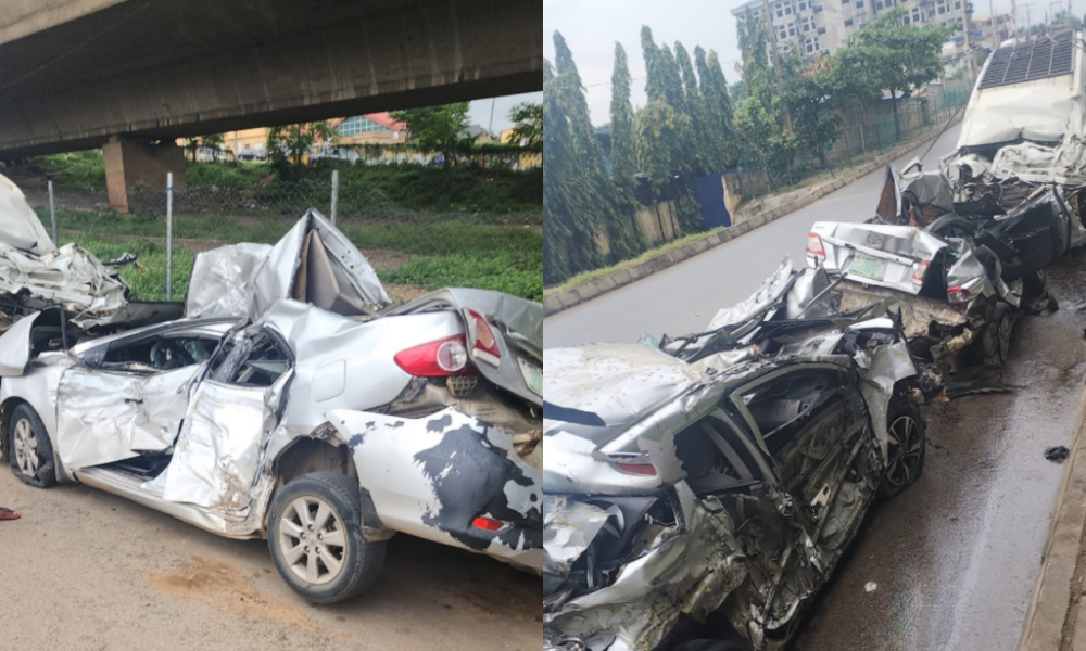 “We bought trapped for over an hour after tanker fell on us” Man reveals wreckage of automotive accident he and his spouse survived (pictures)