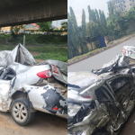 “We bought trapped for over an hour after tanker fell on us” Man reveals wreckage of automotive accident he and his spouse survived (pictures)