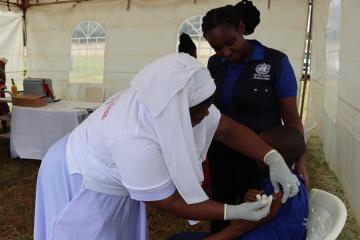 Tanzania integrates measles outbreak response with COVID-19 vaccination in Tanga area.