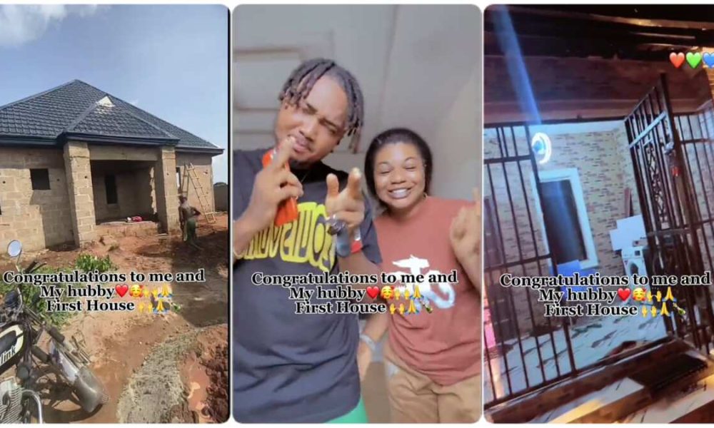 “E go higher for me”: Woman builds home with husband, reveals its beautiful inside