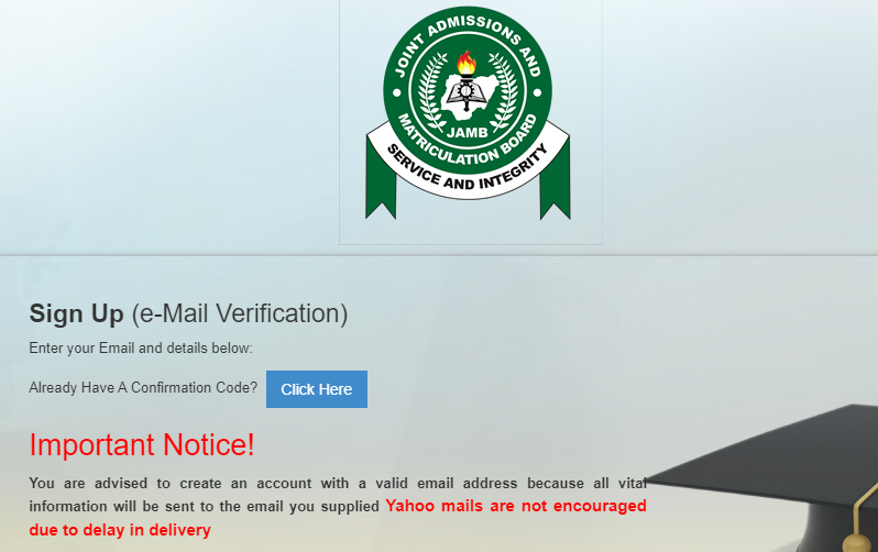 How you can create JAMB profile for 2024 UTME