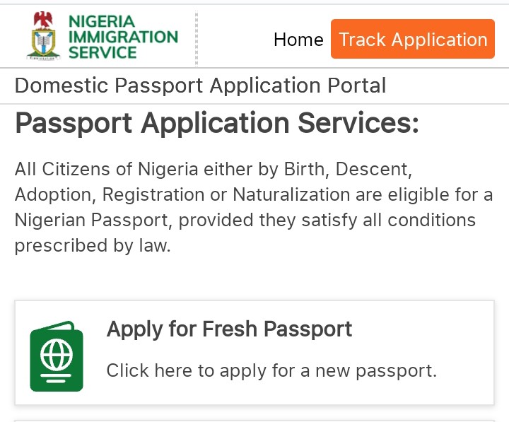 2024 on-line steps for Nigerian passport utility