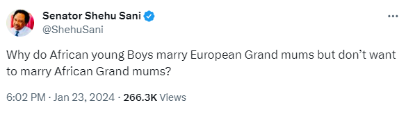 Why do African younger Boys marry European Grand mums however don’t wish to marry African Grand mums?