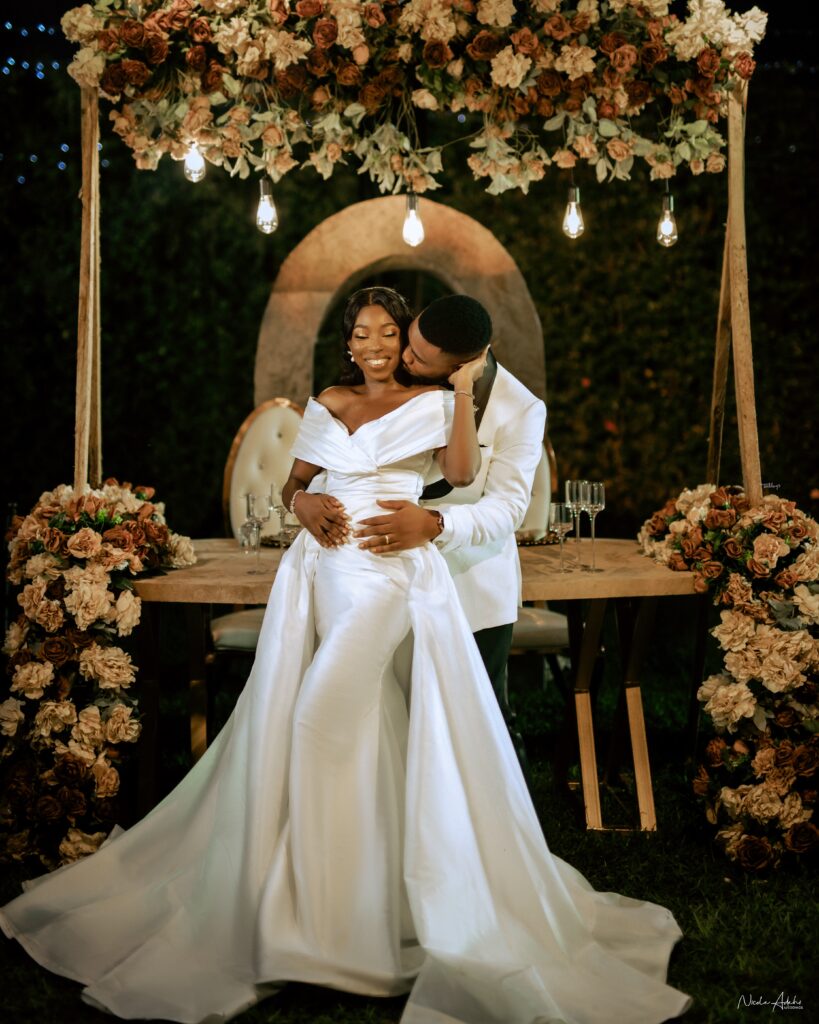 Ife & Kunle’s Backyard-Themed White Wedding ceremony Is a Whimsical Story of Stunning Beginnings!