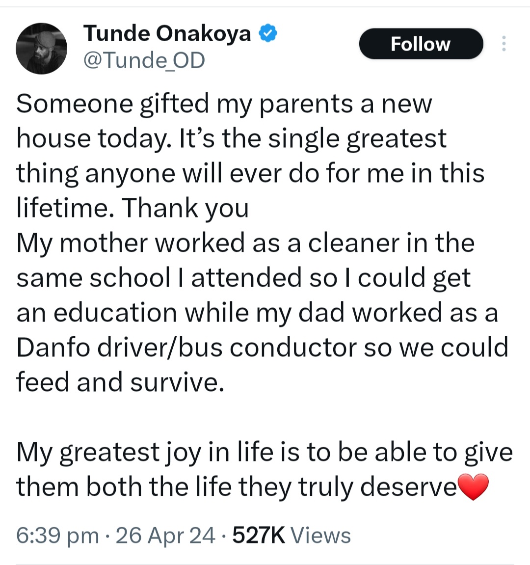 Nigerian chess champion, Tunde Onakoya reveals the massive present somebody gave to his dad and mom
