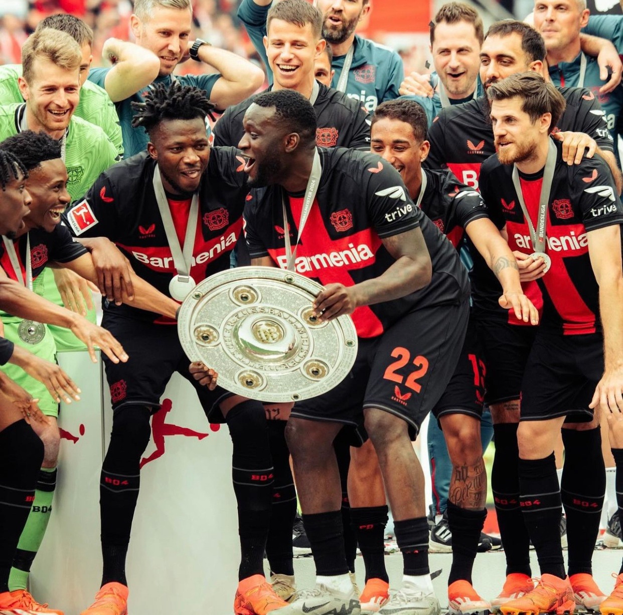 “9ja no dey carry final” – Victor Boniface celebrates Bayer Leverkusen’s Bundesliga triumph