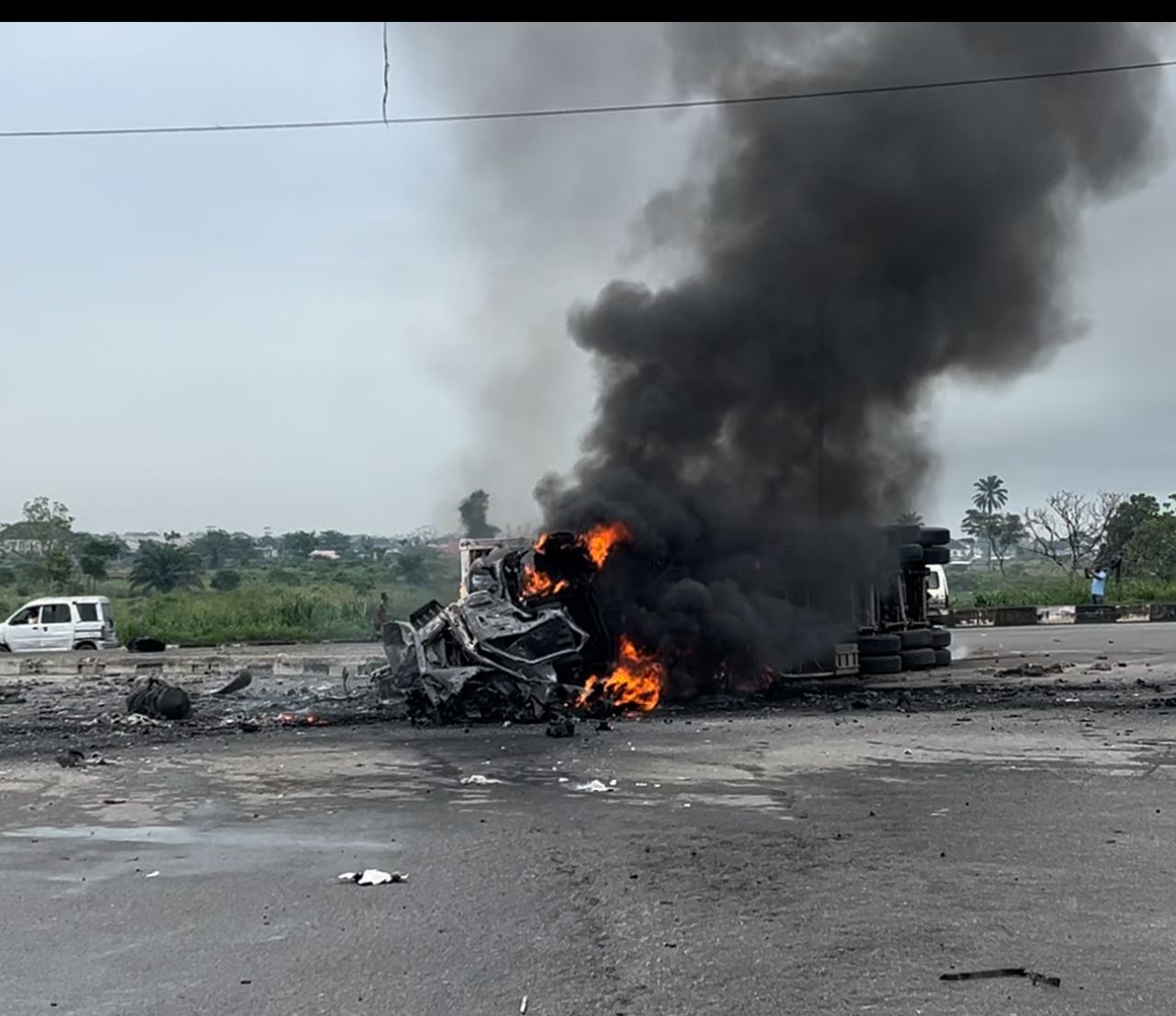 just-in-two-lifeless-as-tanker-explodes-crushes-automotive-in-rivers.jpg JUST IN: Two lifeless as tanker explodes, crushes automotive in Rivers
