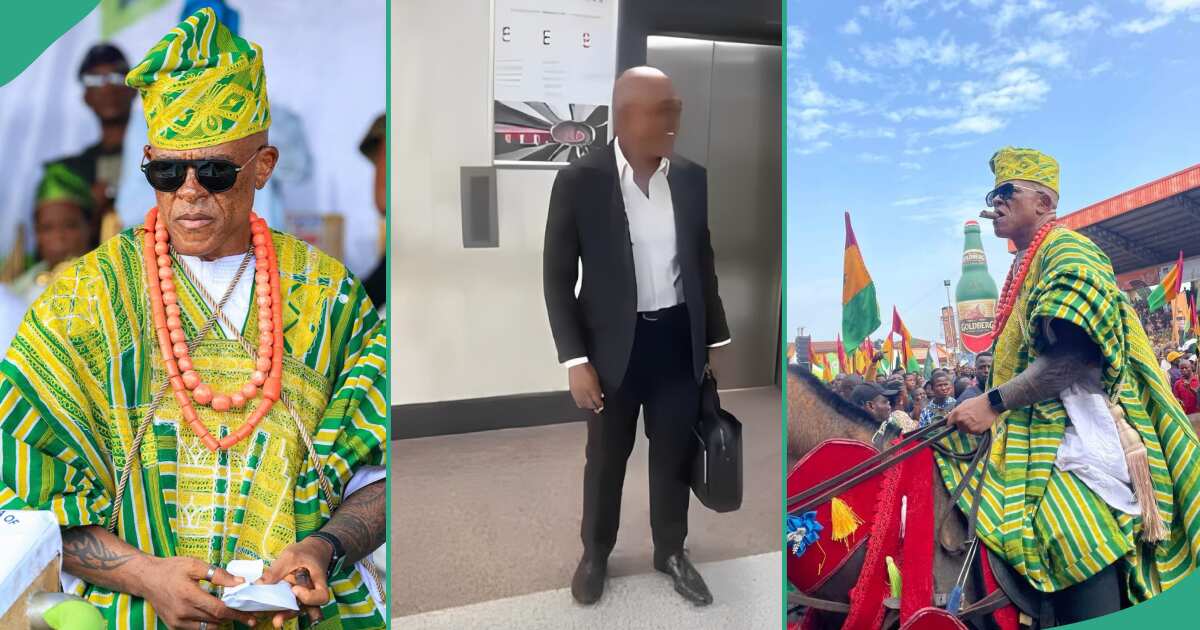 Farooq Oreagba returns to work after Ojude Oba steeze, new video reveals him on the workplace