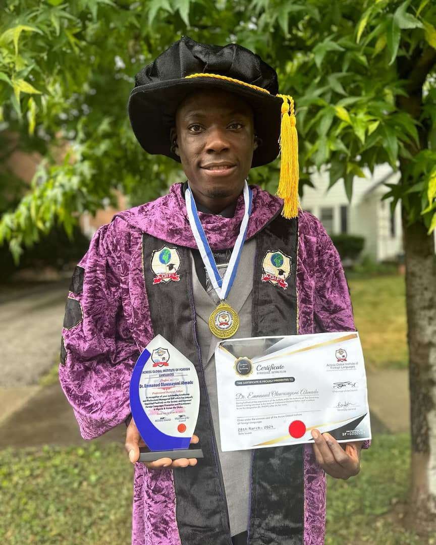 Meet the Nigerian Man Who Failed WASSCE 17 Occasions and Honoured with Two Doctorates in US