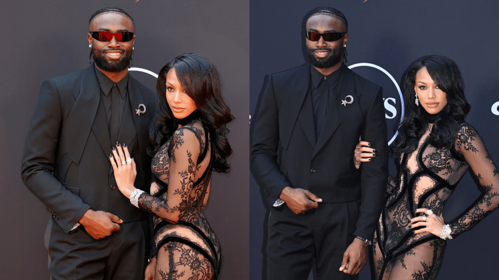 Jaylen Brown And WNBA Star Kysre Gondrezick Get Cozy On 2024 ESPY’S Purple Carpet