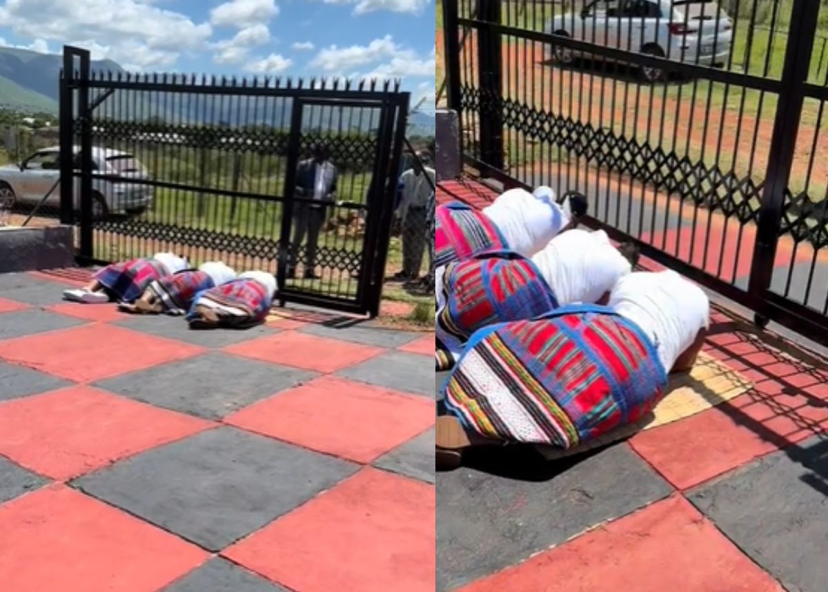 EISH WENA: SA reacts as ladies in African apparel lie down in entrance of gate