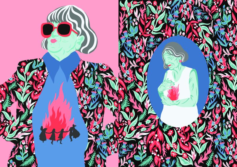 Isobelle Farrar: the younger illustrator standing with the previous