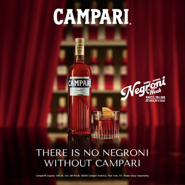 CAMPARI®, THE HEART OF THE NEGRONI, TOASTS THE ICONIC COCKTAIL WITH AFICIONADOS WORLDWIDE DURING 12TH ANNUAL NEGRONI WEEK SEPT. 16-22