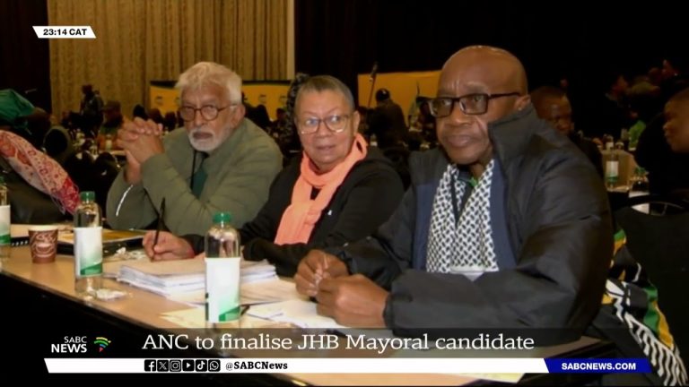 ANC to finalise Johannesburg mayoral candidate on Monday