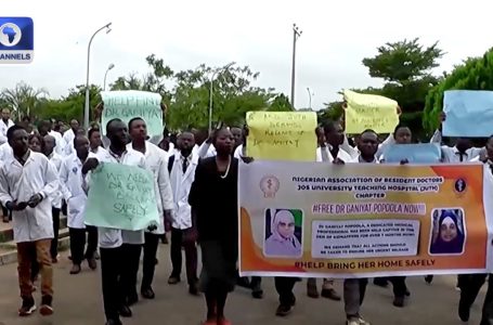 Kaduna Abduction: Resident Medical doctors In Jos Protest Kidnap Of Colleague