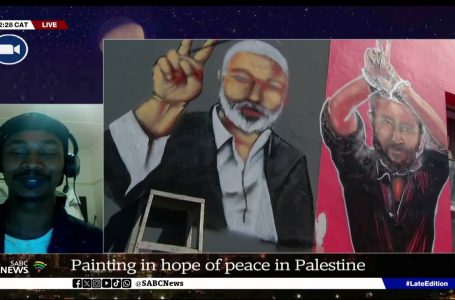 Portray in hope for peace in Palestine