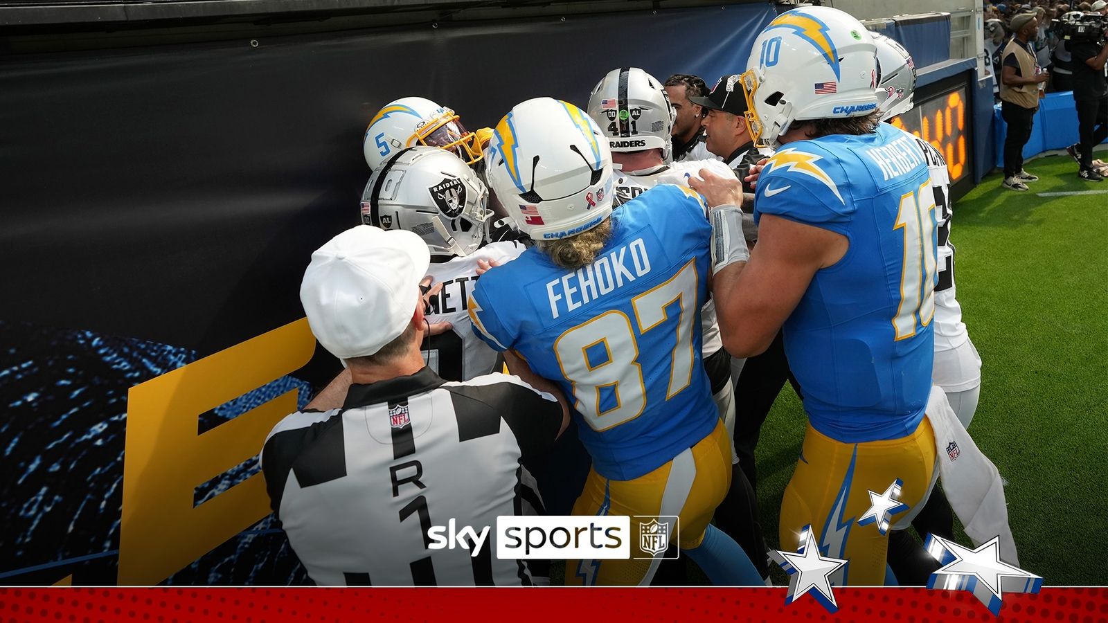 Big brawl breaks out as tensions rise between Las Vegas Raiders and Los Angeles Chargers! | NFL Information | Sky Sports activities