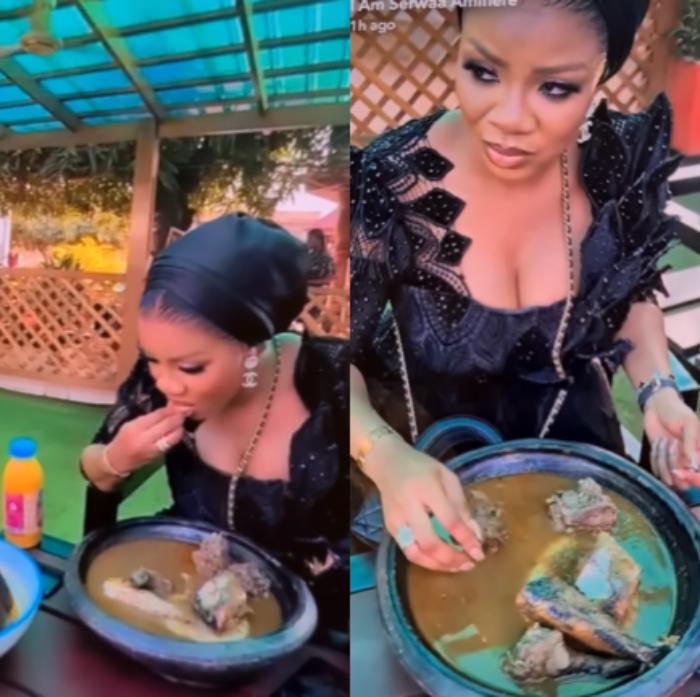 so-aware-and-demure-video-of-serwaa-amihere-classily-having-fun-with-fufu-at-a-funeral-cau66f1f3220390c.jpg So Aware and Demure – Video of Serwaa Amihere Classily Having fun with Fufu at A Funeral Causes Stir On-line
