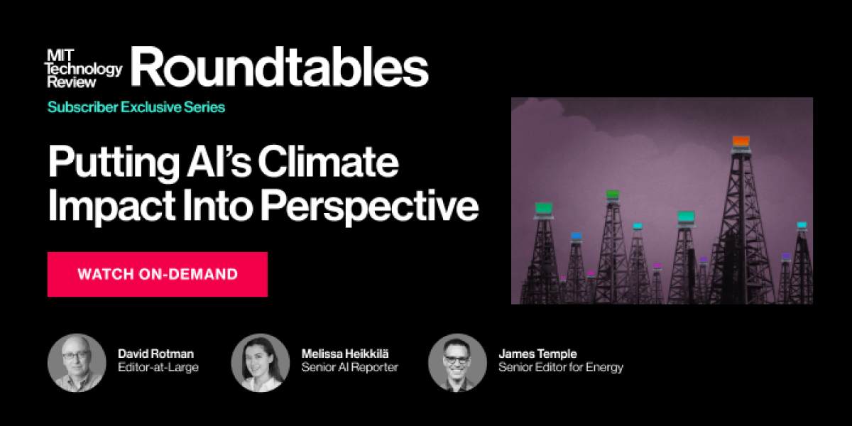 Roundtables: Placing AI’s Local weather Influence Into Perspective