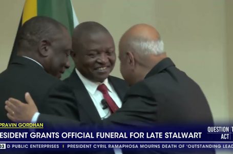 Ramaphosa recollects his final second with Gordhan in hospital