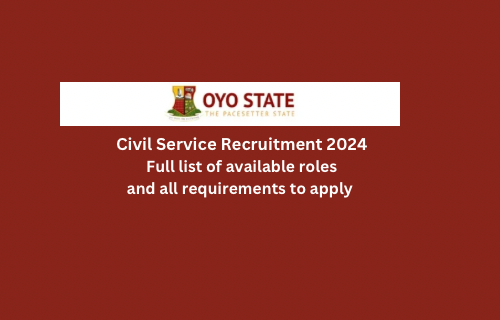 Oyo State Recruitment 2024: All roles, utility necessities